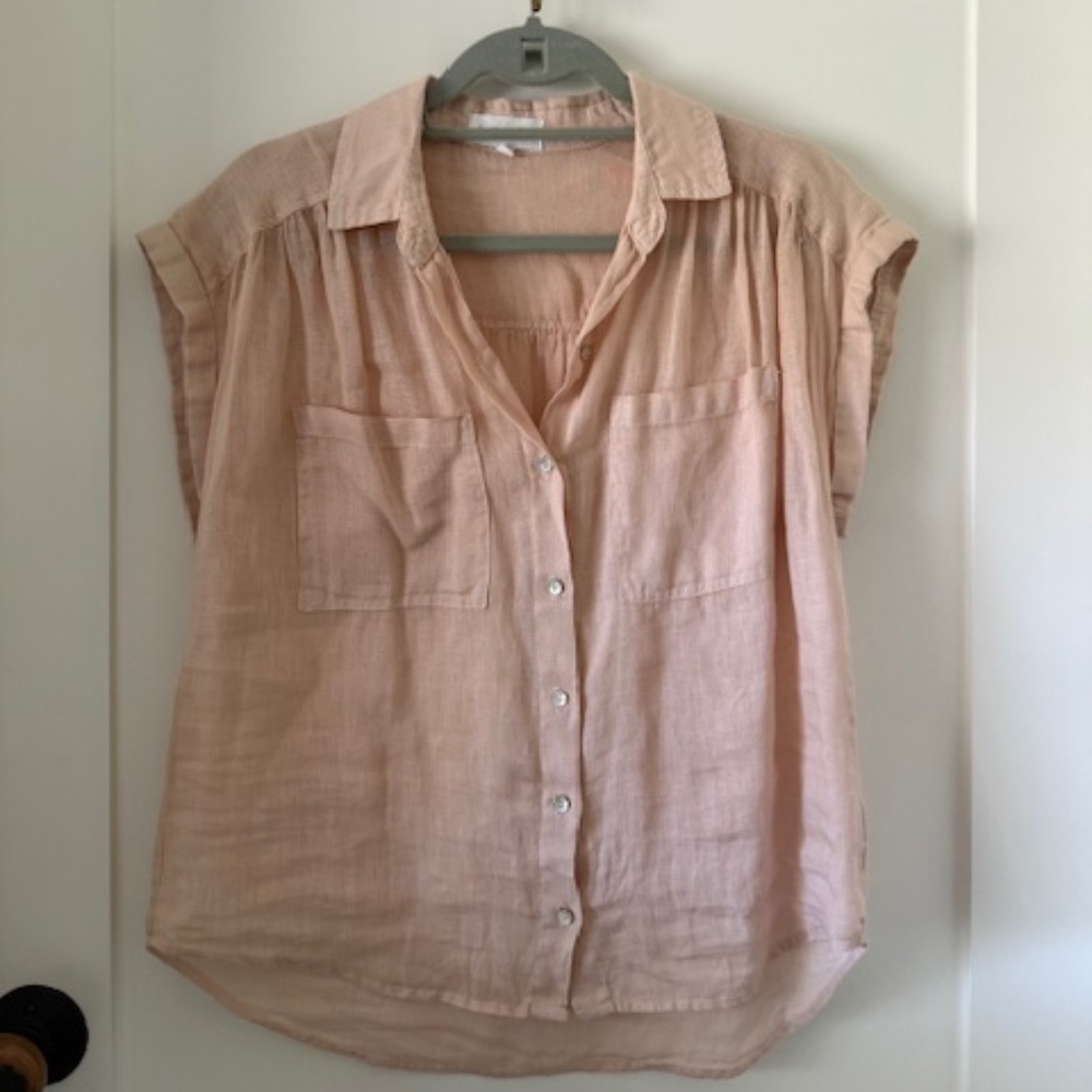 Bella Dahl Linen Top - Pale Pink
